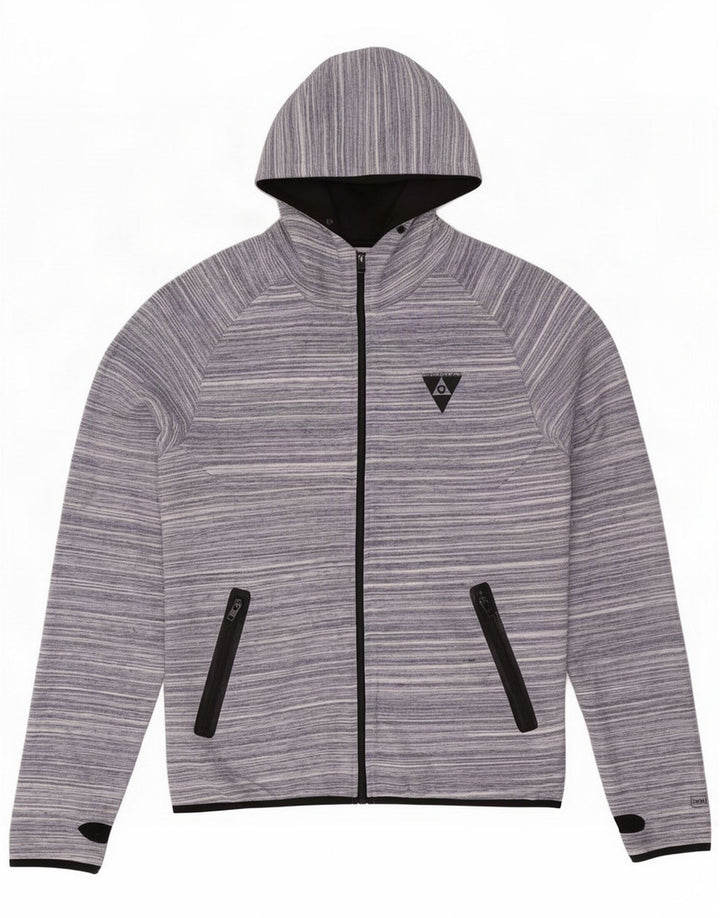 Jack & Jones Mens Core Zip Hoodie Sweater Medium Blue Flecked Polyester