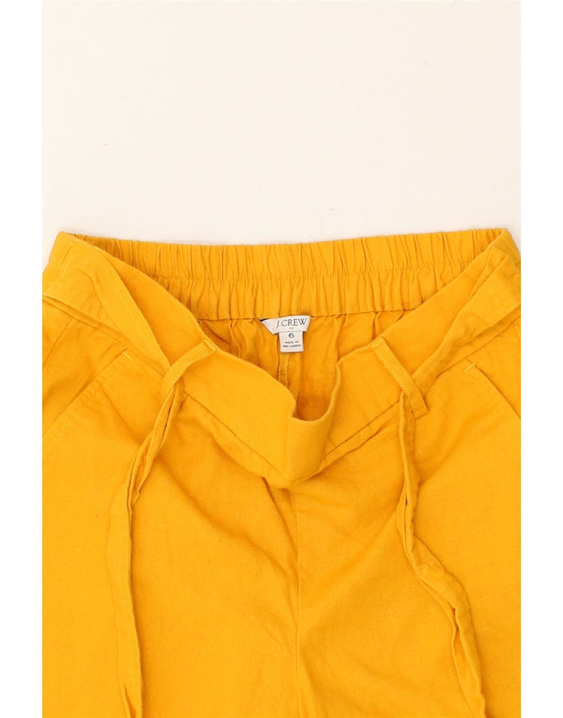 J. CREW Womens Casual Shorts US 6 Medium W30 Yellow Linen | Vintage J. Crew | Thrift | Second-Hand J. Crew | Used Clothing | Messina Hembry 