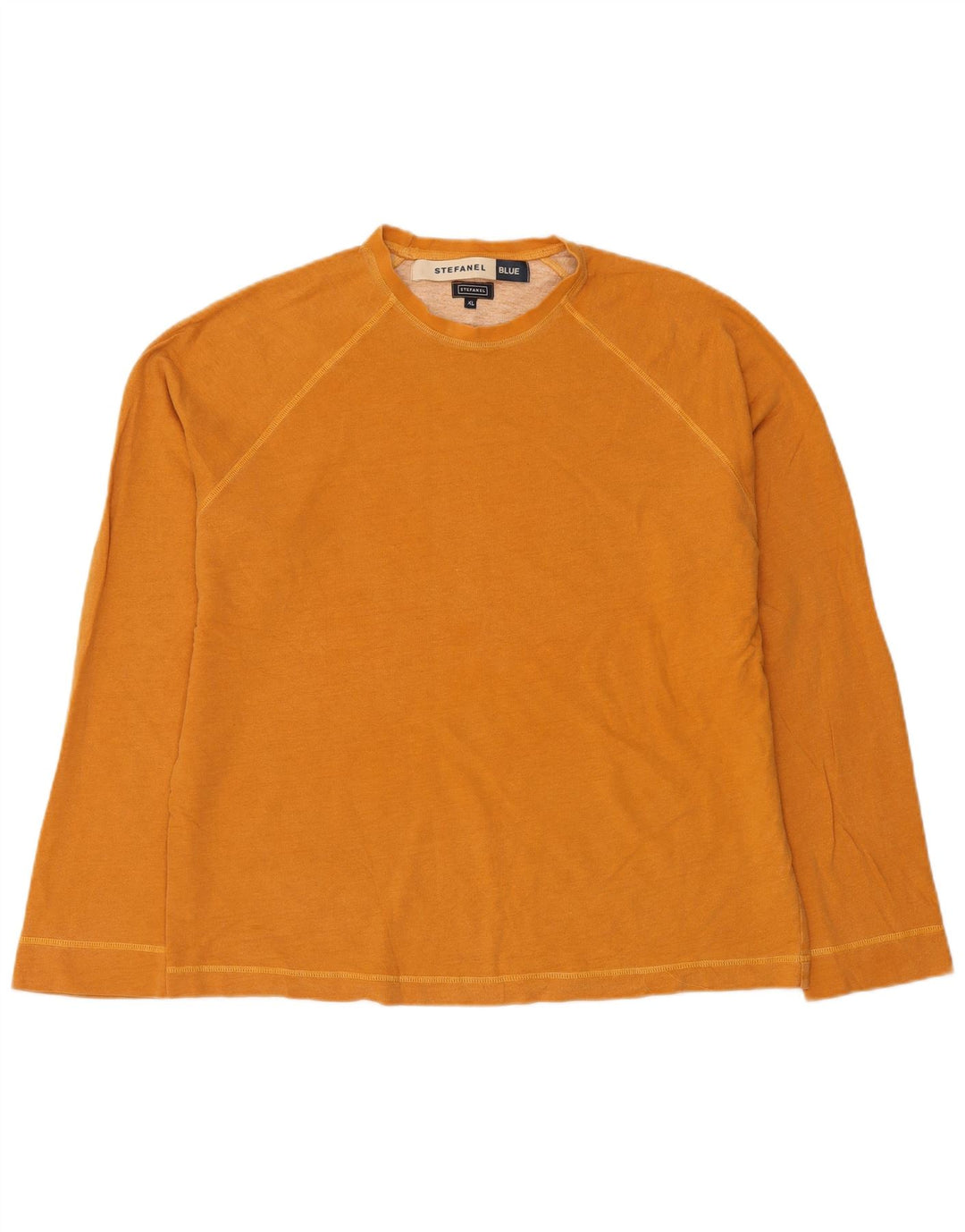 STEFANEL Mens Sweatshirt Jumper XL Orange Cotton