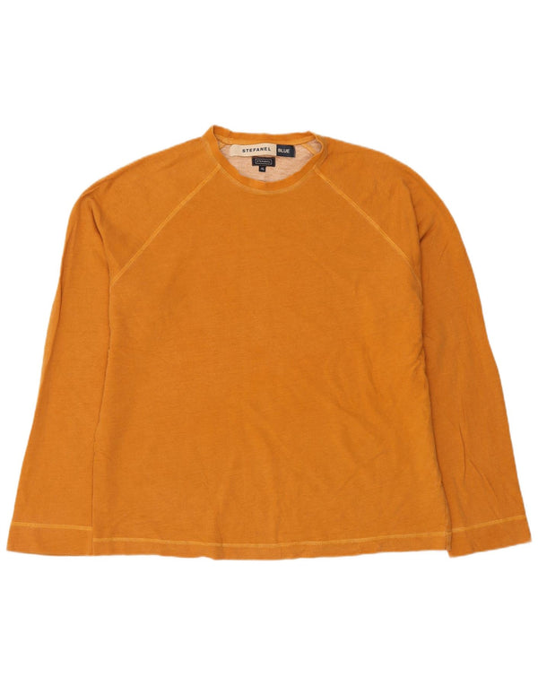 STEFANEL Mens Sweatshirt Jumper XL Orange Cotton