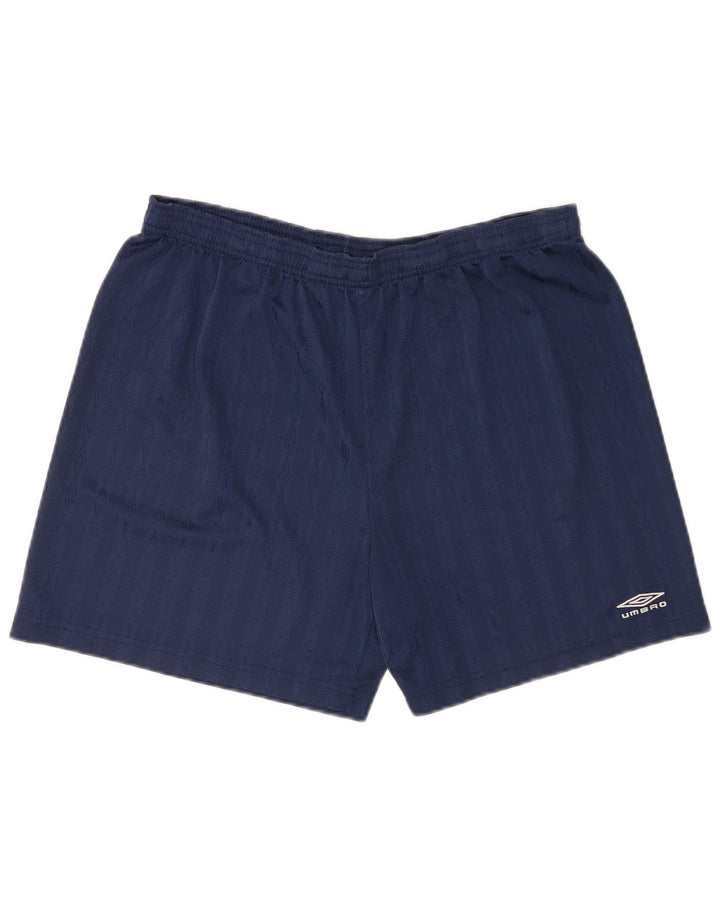 Umbro Mens Graphic Sport Shorts XL  Navy Blue Polyester