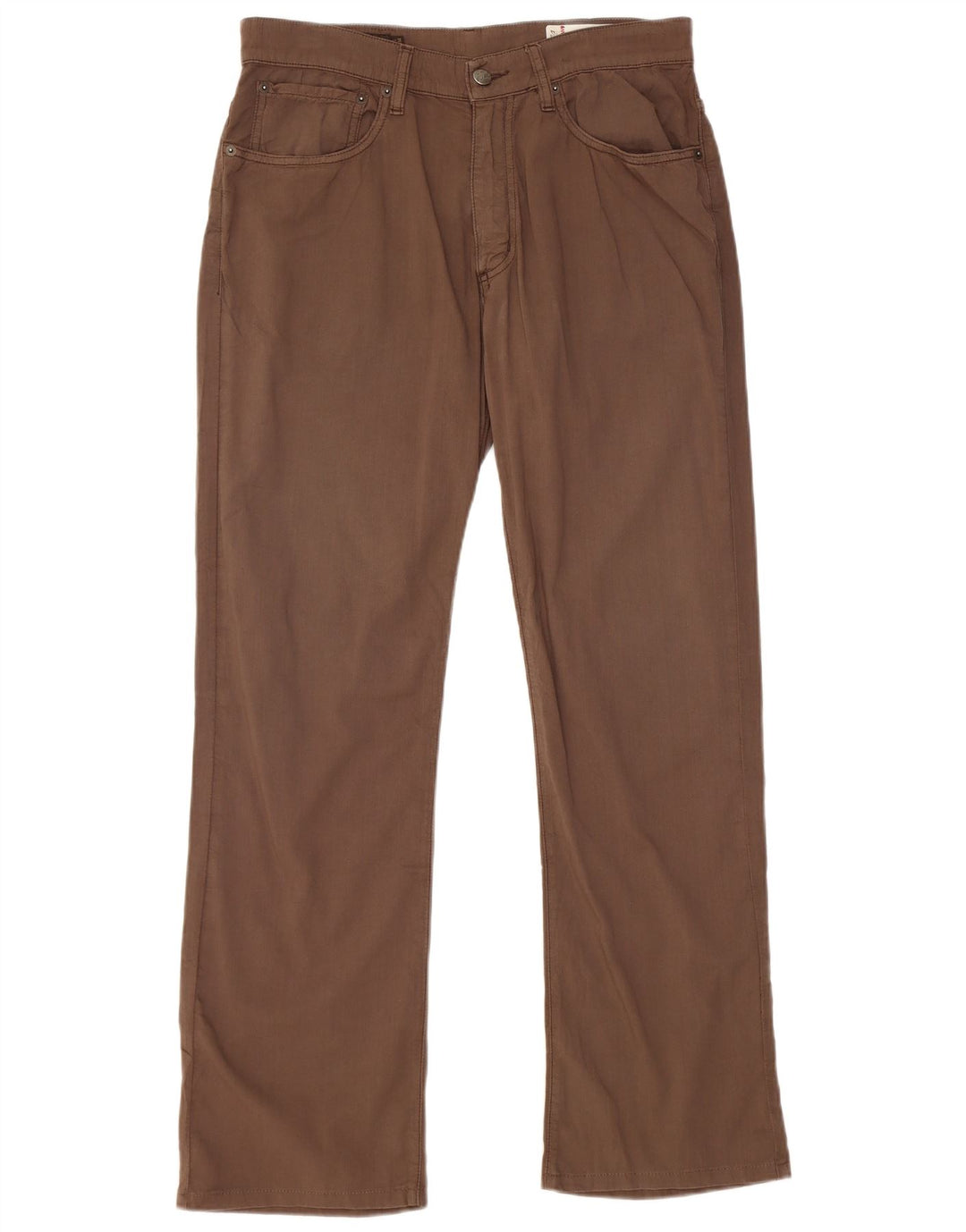 MARLBORO CLASSICS Mens Straight Casual Trousers W31 L30 Brown Cotton