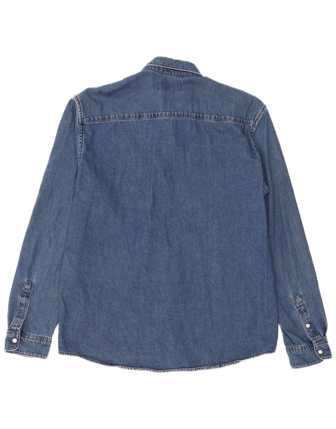 Tom Tailor Mens Fitted Denim Shirt Large Navy Blue Cotton