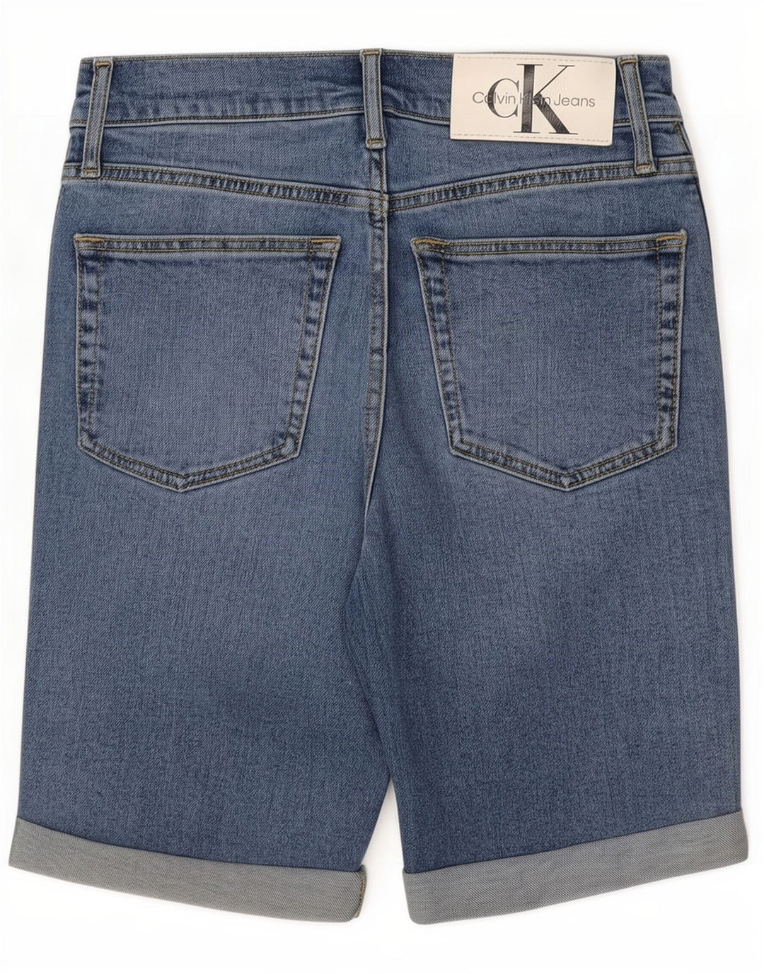 Calvin Klein Mens Denim Shorts W28 Small Blue Cotton