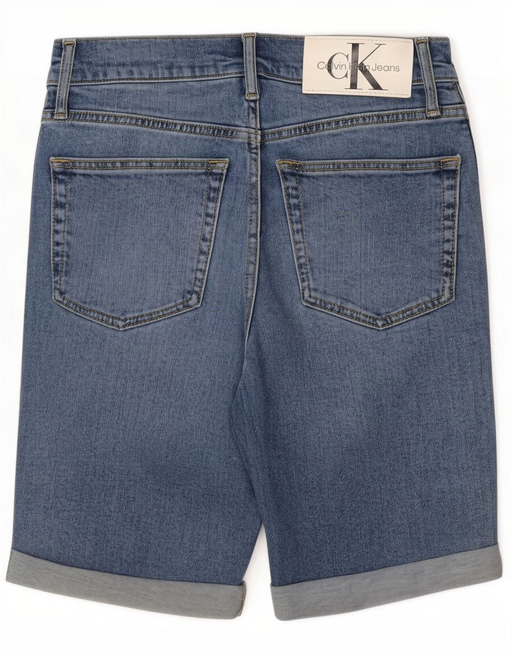 Calvin Klein Mens Denim Shorts W28 Small Blue Cotton