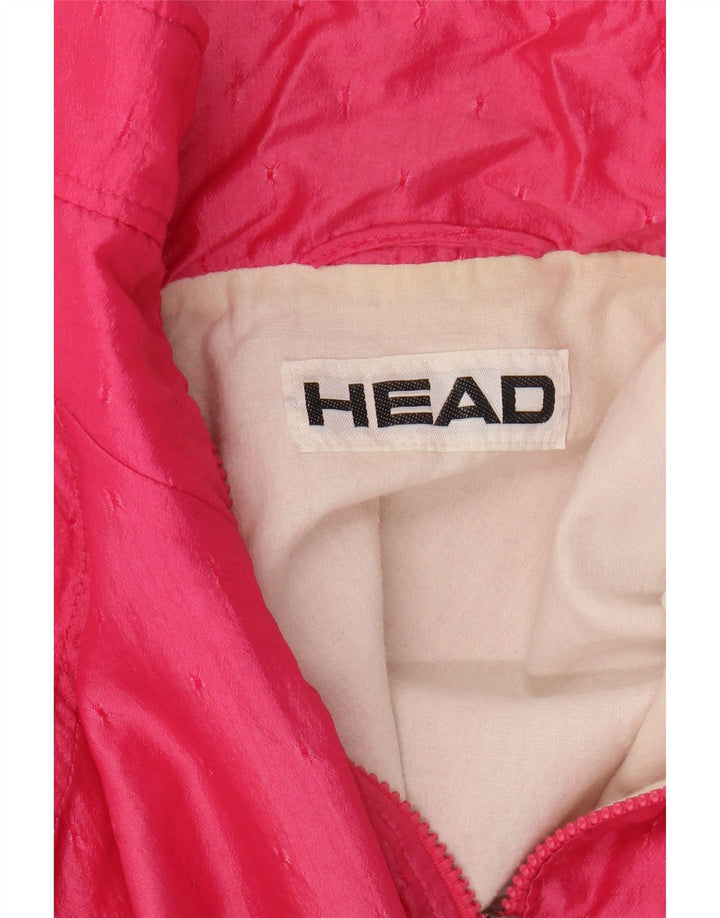 HEAD Womens Oversized Tracksuit Top Jacket EU 40 Medium Pink Polyamide