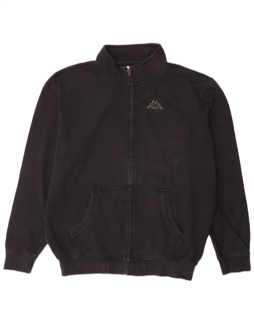 Kappa Mens Tracksuit Top Jacket 2XL Black Cotton