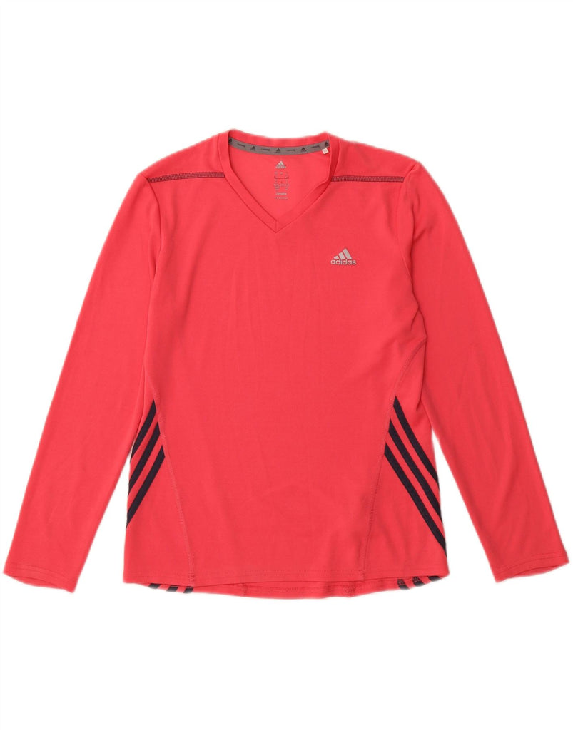 ADIDAS Womens Climalite Top Long Sleeve UK 8/10 Small Pink Polyester Vintage Adidas and Second-Hand Adidas from Messina Hembry 