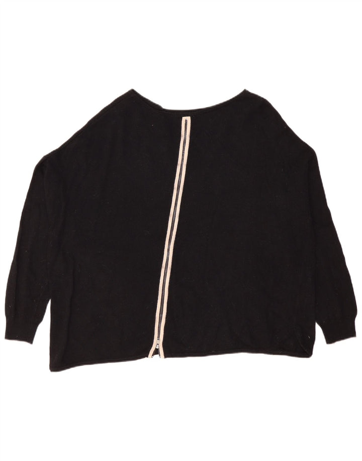 MINT VELVET Womens Abstract Pattern Boat Neck Jumper Sweater UK 10 Small Bl