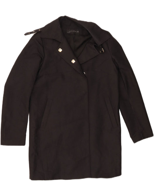 Zara Womens Oversized Overcoat UK 10 Small Black