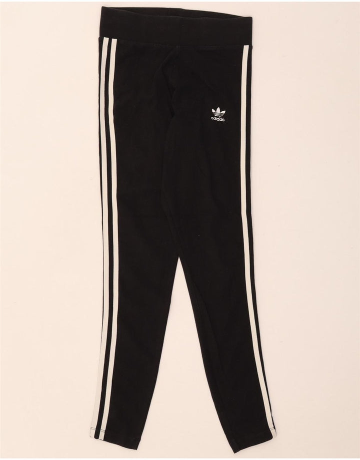 Adidas Womens Leggings UK 8 Small Black Cotton
