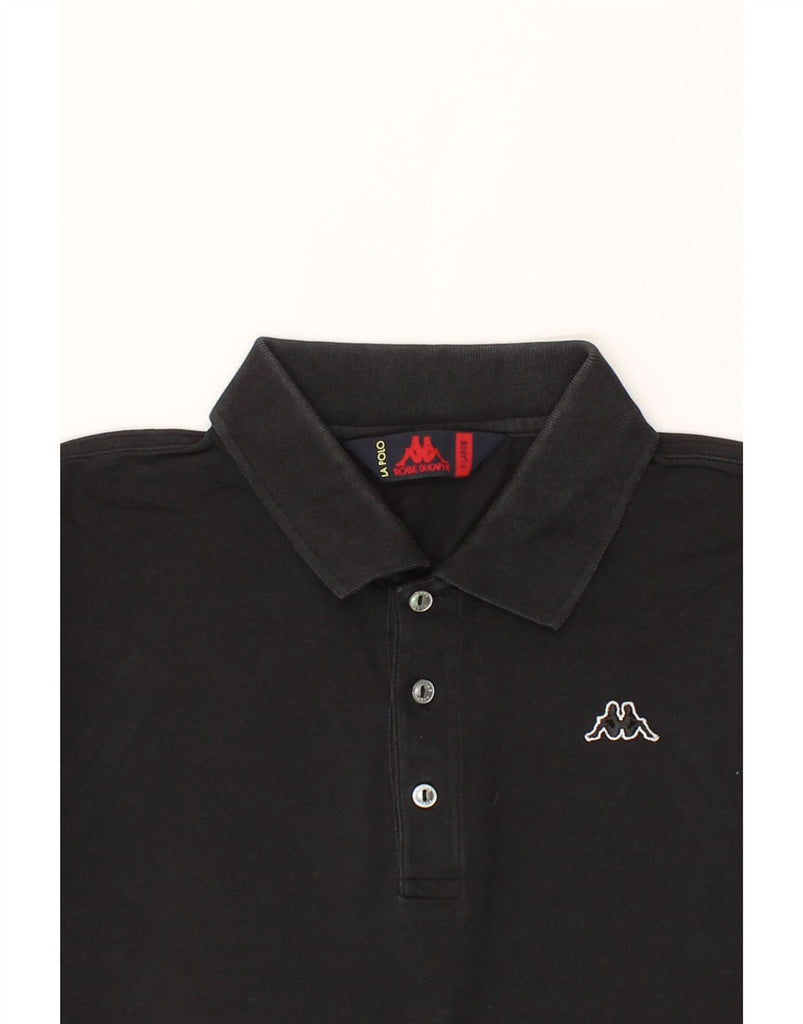 KAPPA Mens Polo Shirt XL Black Cotton Vintage Kappa and Second-Hand Kappa from Messina Hembry 