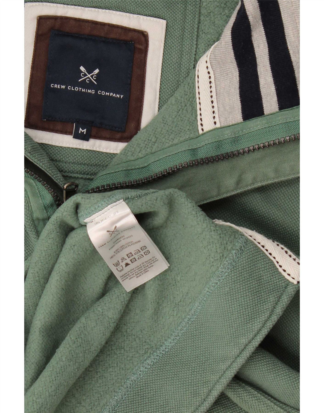 Crew Clothing Mens 1/4 Zip Regular Fit Sweatshirt Jumper Medium Green