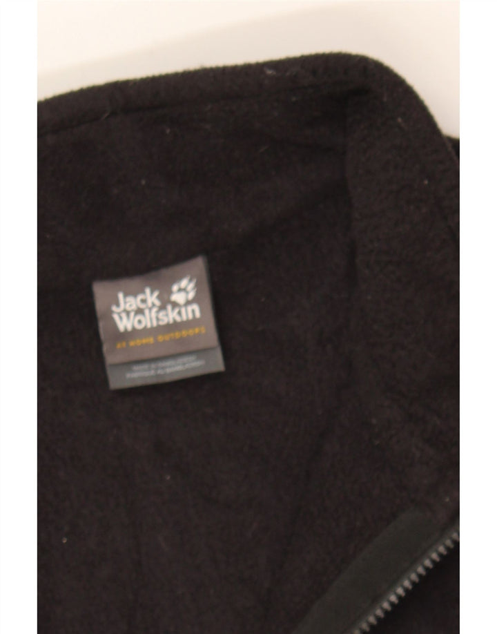 JACK WOLFSKIN Mens Fleece Jacket UK 40/42 Large Black Polyester Vintage Jack Wolfskin and Second-Hand Jack Wolfskin from Messina Hembry 