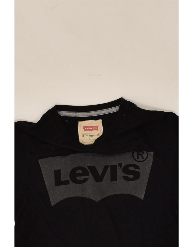 LEVI'S Boys Graphic T-Shirt Top 9-10 Years Black Cotton | Vintage Levi's | Thrift | Second-Hand Levi's | Used Clothing | Messina Hembry 