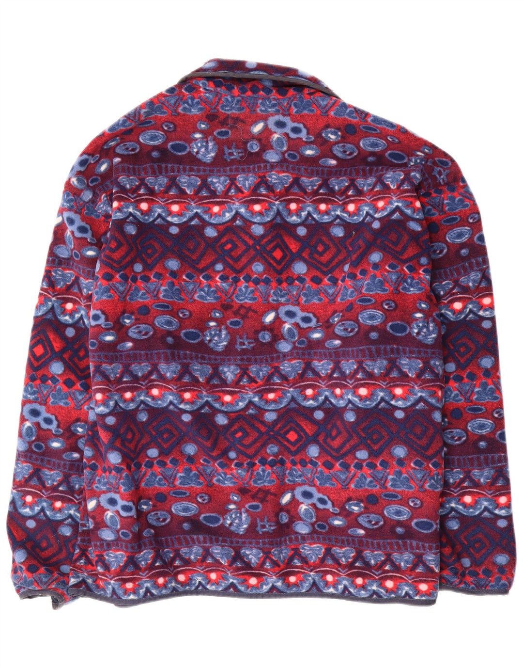 DIADORA Mens Fleece Jacket UK 40 Large Navy Blue Geometric Polyester