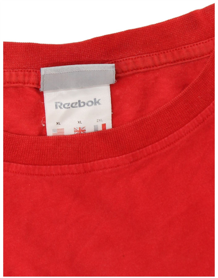 Reebok Mens Graphic T-Shirt Top XL Red
