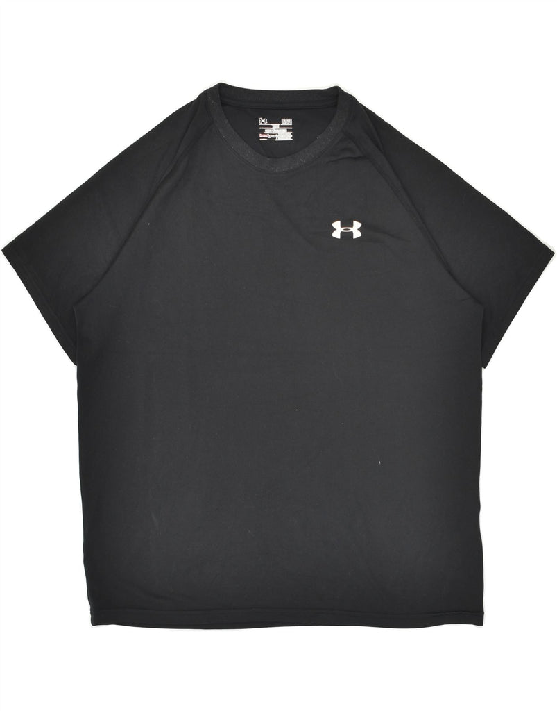 UNDER ARMOUR Mens Heat Gear T-Shirt Top Large Black Vintage Under Armour and Second-Hand Under Armour from Messina Hembry 