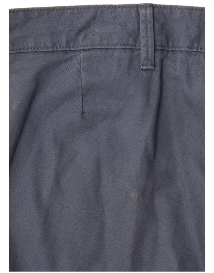 Marks & Spencer Mens Straight Chino Trousers W38 L31 Blue Cotton