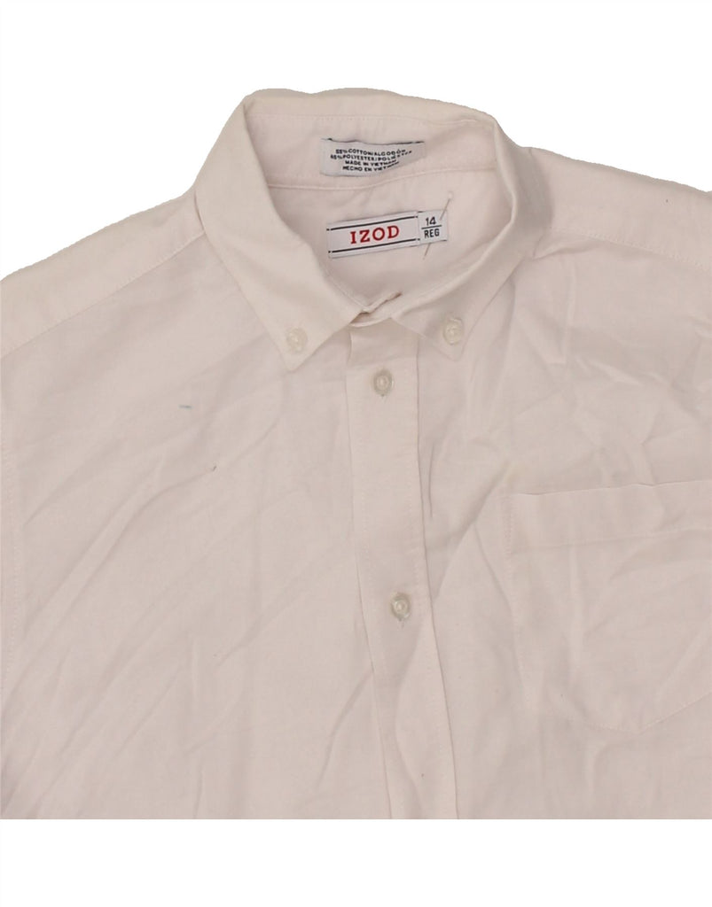IZOD Boys Shirt 13-14 Years White Cotton Vintage Izod and Second-Hand Izod from Messina Hembry 