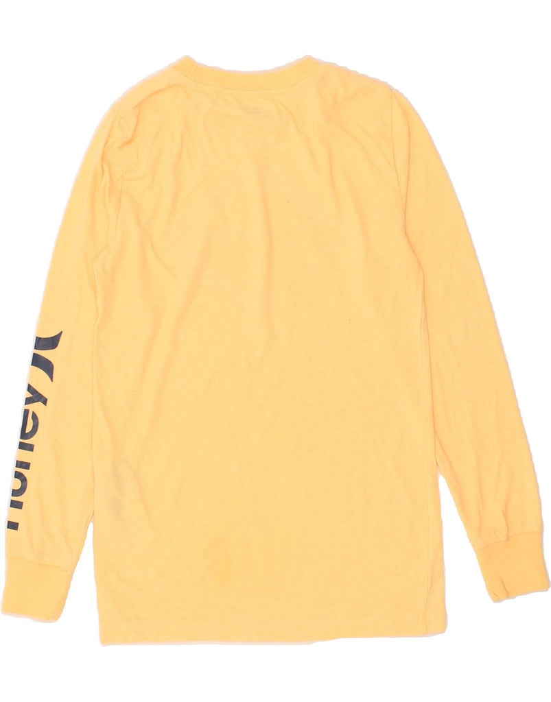 HURLEY Boys Graphic Top Long Sleeve 10-11 Years Medium Yellow Polyester | Vintage Hurley | Thrift | Second-Hand Hurley | Used Clothing | Messina Hembry 