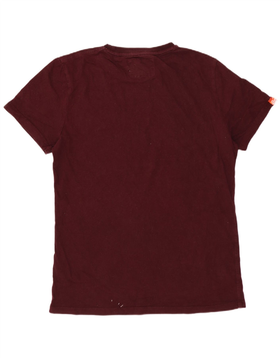 SUPERDRY Mens T-Shirt Top Large Maroon Cotton