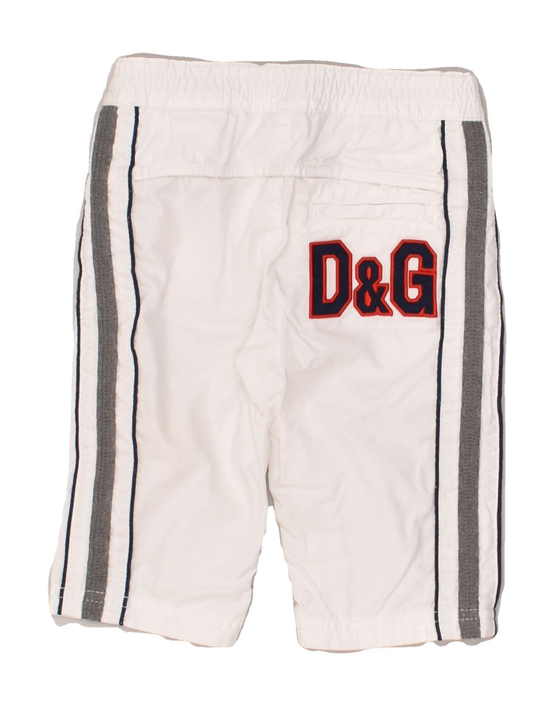 DOLCE & GABBANA Baby Boys Graphic Casual Trousers 3-6 Months W18 L7 White | Vintage Dolce & Gabbana | Thrift | Second-Hand Dolce & Gabbana | Used Clothing | Messina Hembry 