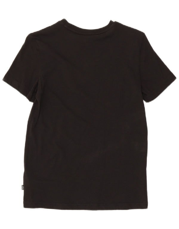 Puma Boys Graphic T-Shirt Top 13-14 Years Black Cotton