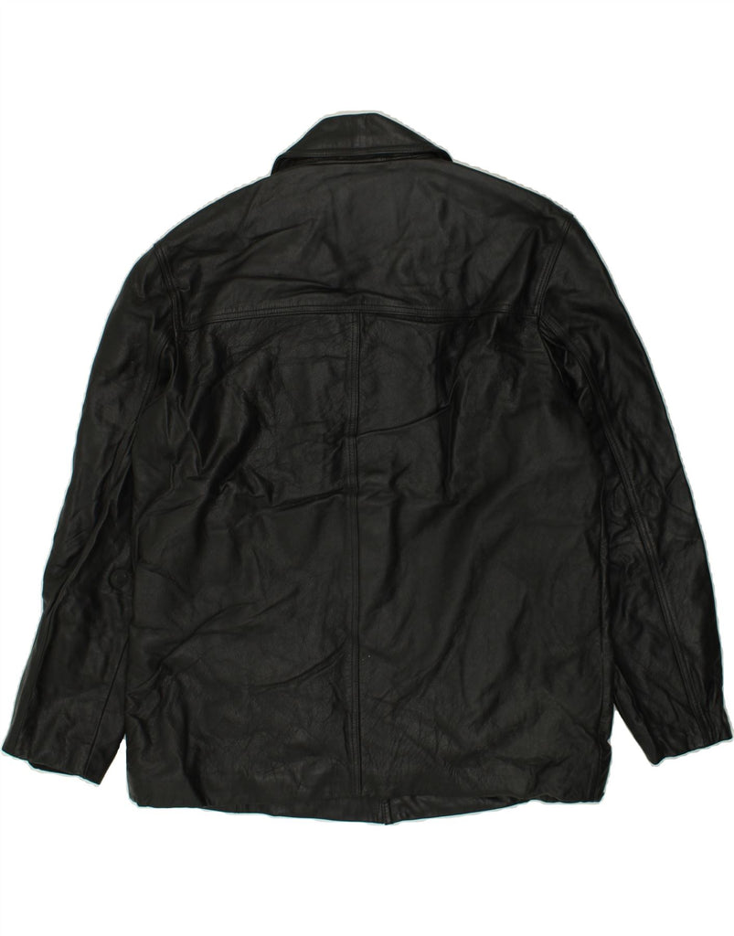 J. CREW Mens Leather Jacket UK 40 Large Black Leather | Vintage J. Crew | Thrift | Second-Hand J. Crew | Used Clothing | Messina Hembry 