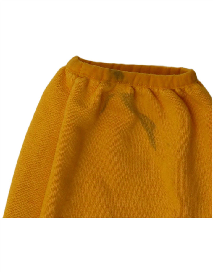 Nike Womens Crop Oversized Hoodie Jumper UK 10 Small Yellow Cotton