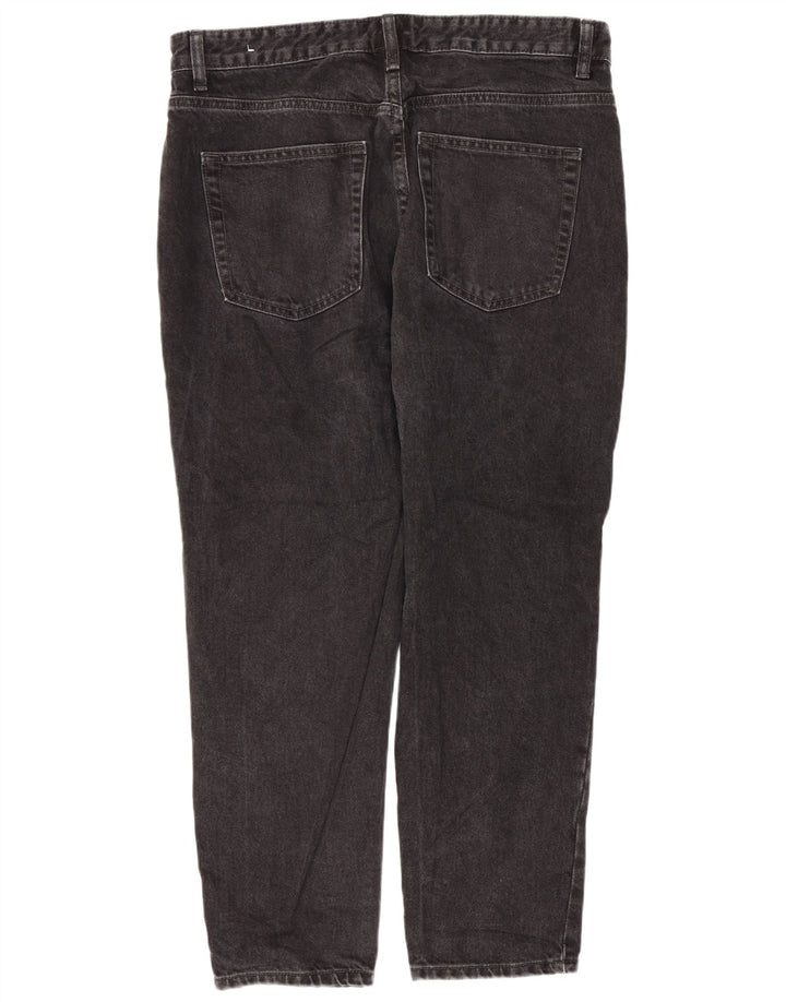 Zara Mens Tapered Jeans W34 L26 Black Cotton