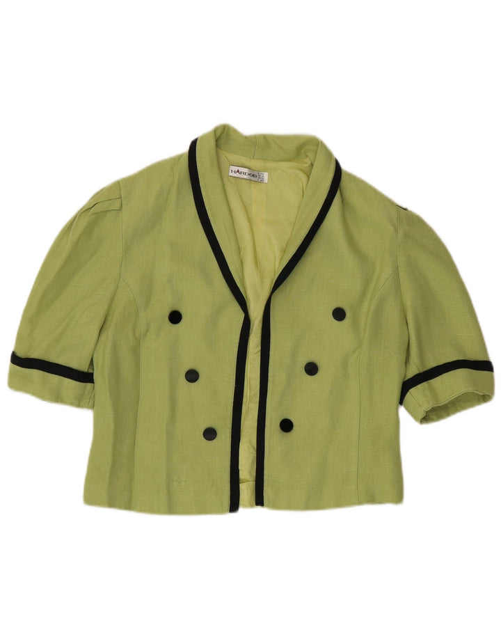 Hardob Womens Bolero Top UK 12 Medium Green Viscose