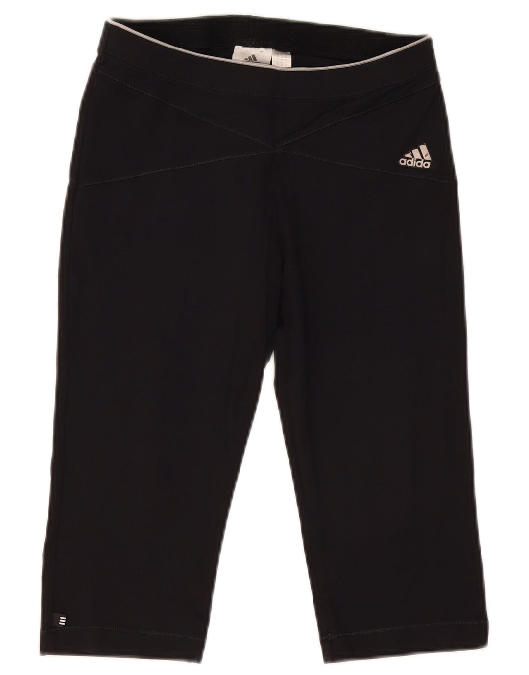 Adidas Womens Capri Leggings UK 12 Medium  Black Polyamide