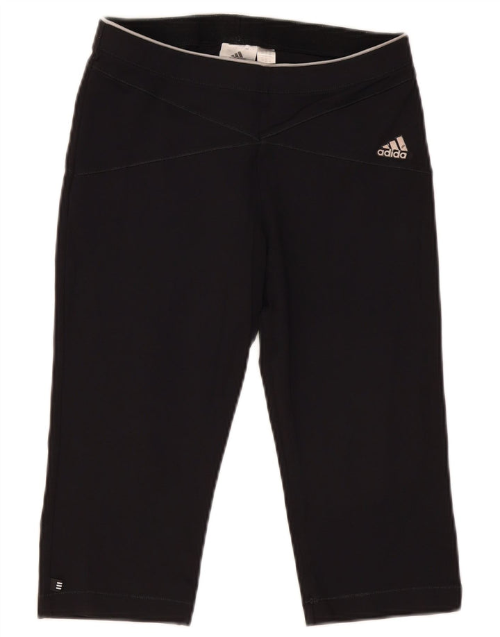 Adidas Womens Capri Leggings UK 12 Medium  Black Polyamide