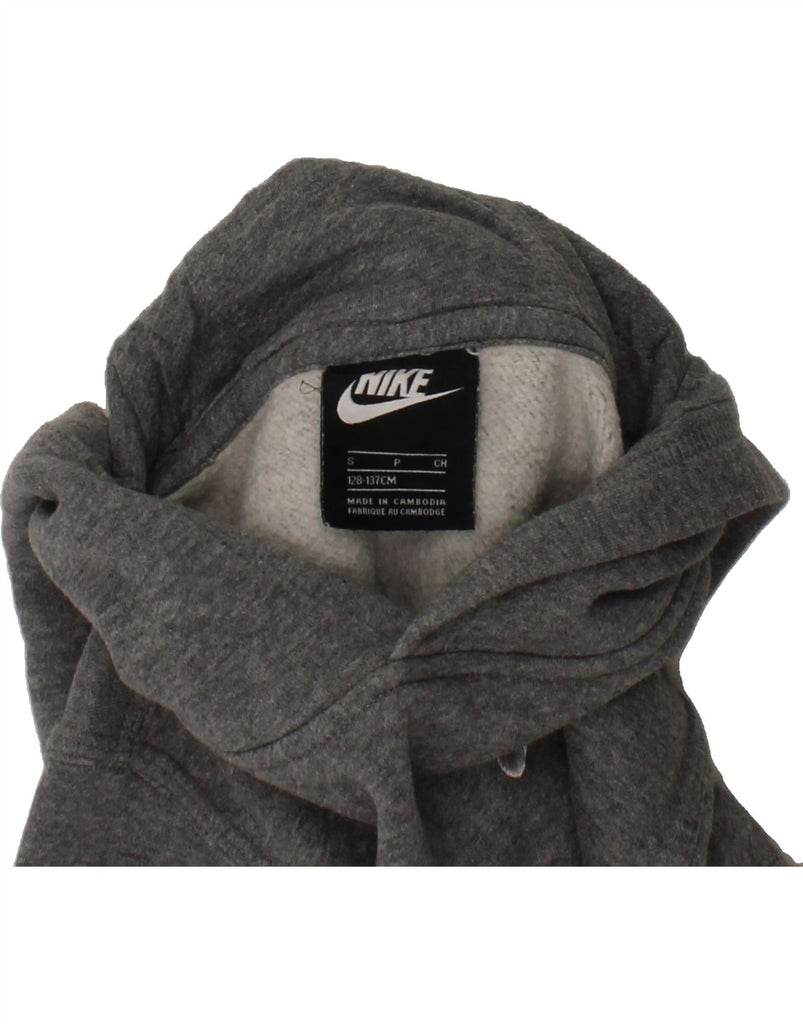 NIKE Boys Hoodie Jumper 8-9 Years Small Grey Cotton Vintage Nike and Second-Hand Nike from Messina Hembry 