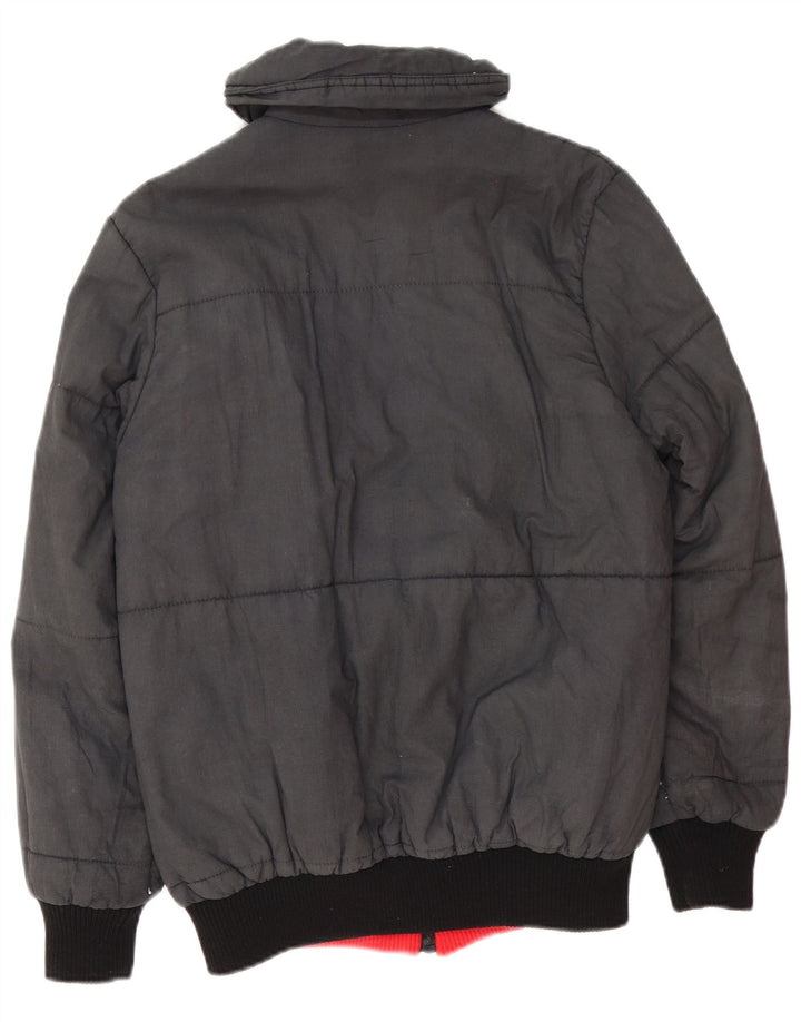 POP 84 Womens Reversible Jacket IT 42 Medium Black Colourblock Polyester
