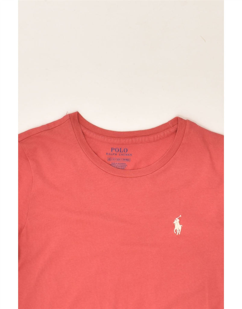 POLO RALPH LAUREN Womens T-Shirt Dress UK 4 XS Red Cotton | Vintage Polo Ralph Lauren | Thrift | Second-Hand Polo Ralph Lauren | Used Clothing | Messina Hembry 