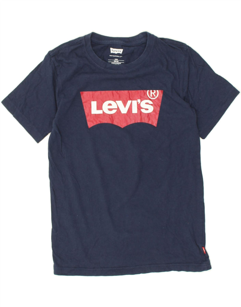 LEVI'S Boys Graphic T-Shirt Top 11-12 Years Navy Blue Cotton | Vintage Levi's | Thrift | Second-Hand Levi's | Used Clothing | Messina Hembry 