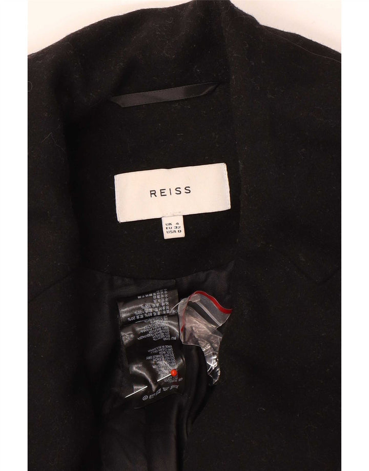 Reiss Womens Overcoat UK 4 XS Black