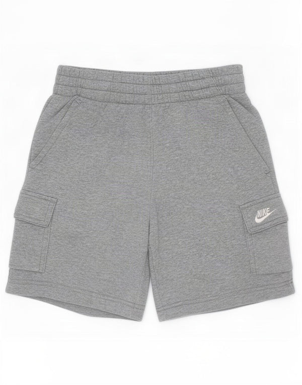 Nike Boys Cargo Sport Shorts 8-9 Years Small Grey Flecked Cotton