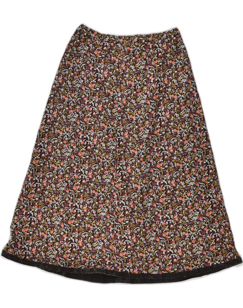 VINTAGE Womens A-Line Skirt IT 44 Medium W26  Multicoloured Floral | Vintage Vintage | Thrift | Second-Hand Vintage | Used Clothing | Messina Hembry 