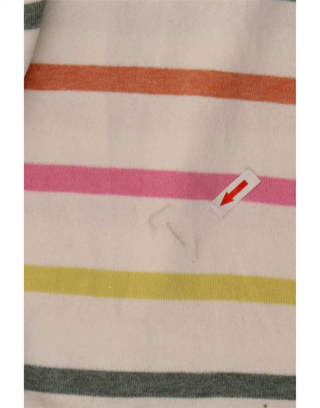 Joules Womens Button Neck Sweatshirt Jumper UK 10 Small White Striped