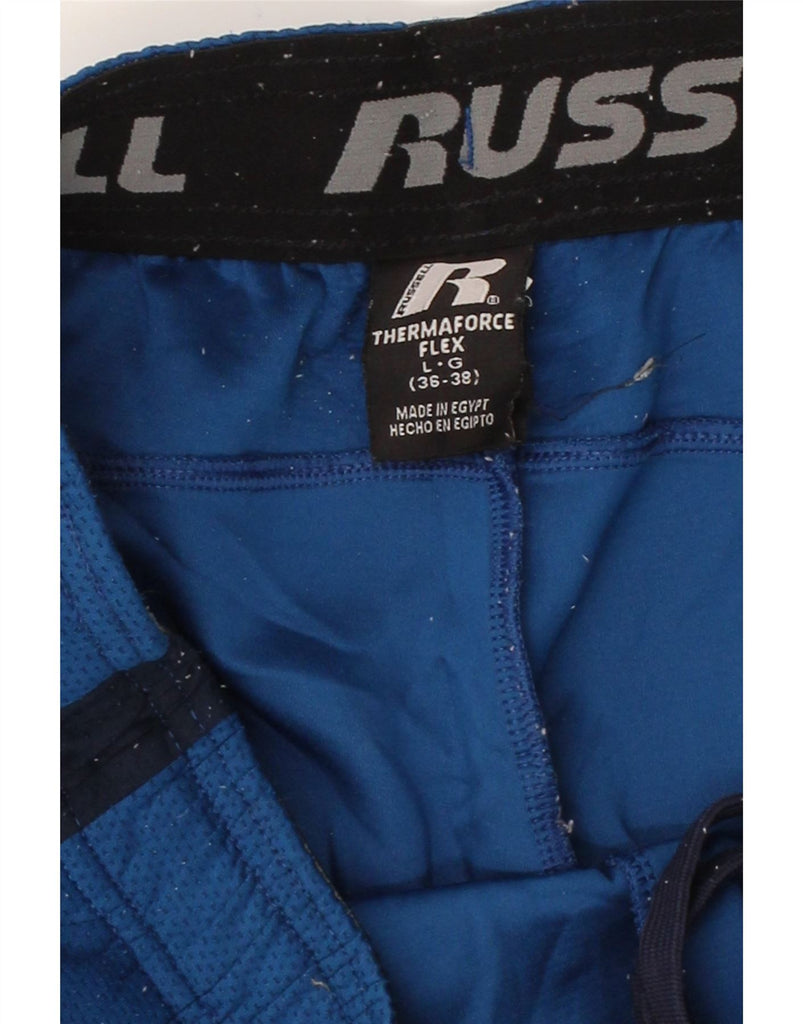 RUSSELL ATHLETIC Mens Dri-Power Tracksuit Trousers Large Blue Colourblock Vintage Russell Athletic and Second-Hand Russell Athletic from Messina Hembry 