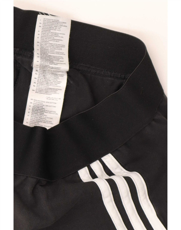 Adidas Womens Leggings UK 12/14 Medium Black Cotton