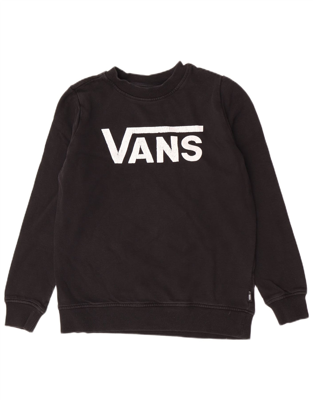 Vans Womens Graphic Sweatshirt Jumper Small Black Cotton