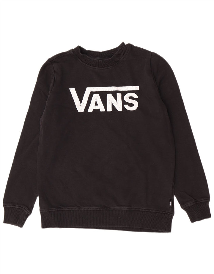 Vans Womens Graphic Sweatshirt Jumper Small Black Cotton