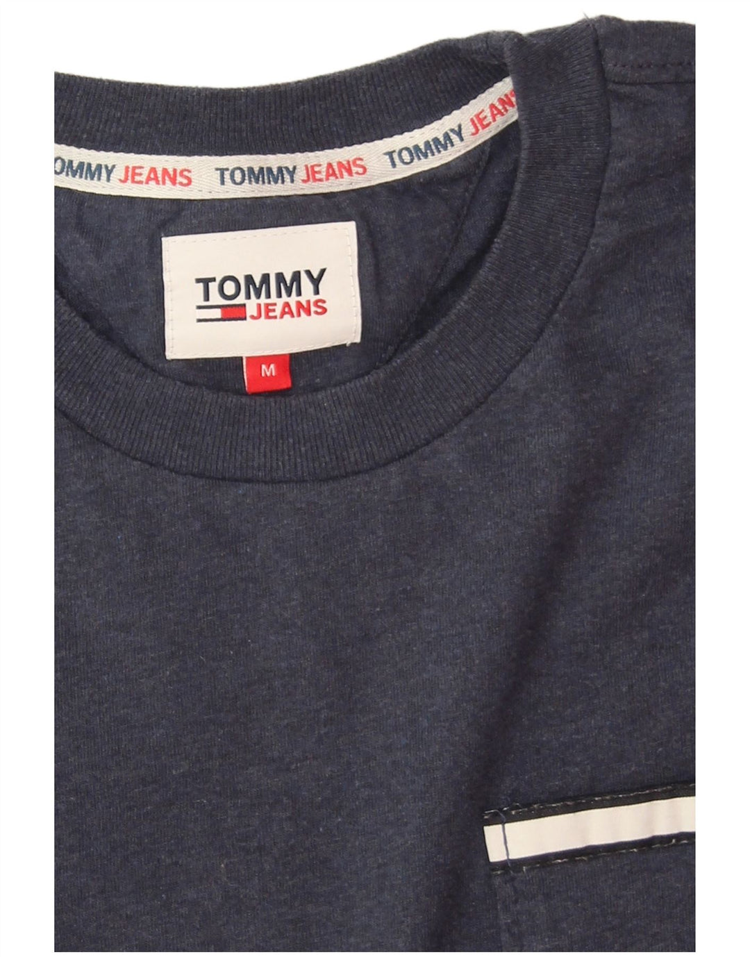 Tommy Hilfiger Mens T-Shirt Top Medium Navy Blue Cotton