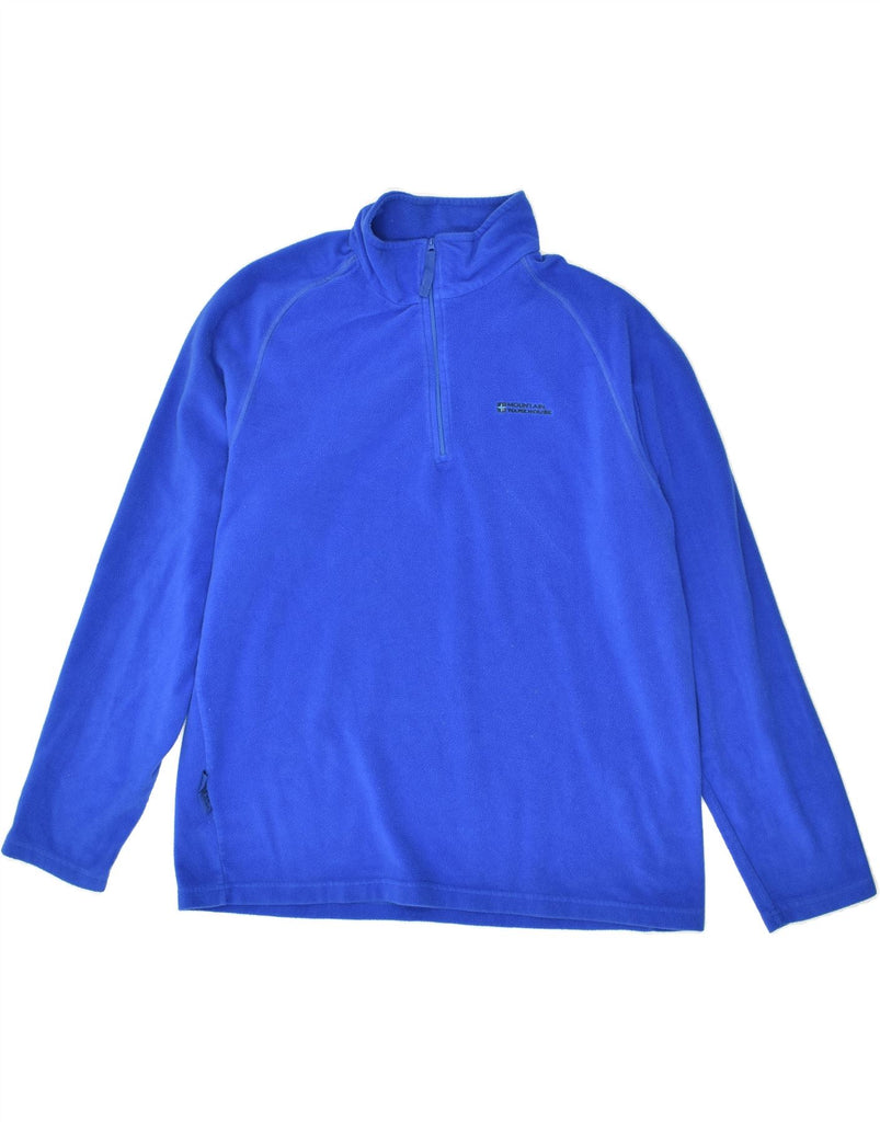 MOUNTAIN WAREHOUSE Mens Zip Neck Fleece Jumper 2XL Blue Polyester | Vintage Mountain Warehouse | Thrift | Second-Hand Mountain Warehouse | Used Clothing | Messina Hembry 