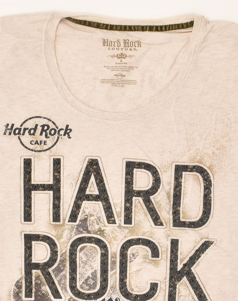 HARD ROCK CAFE Girls Berlin Graphic T-Shirt Top 15-16 Years Large Beige | Vintage Hard Rock Cafe | Thrift | Second-Hand Hard Rock Cafe | Used Clothing | Messina Hembry 