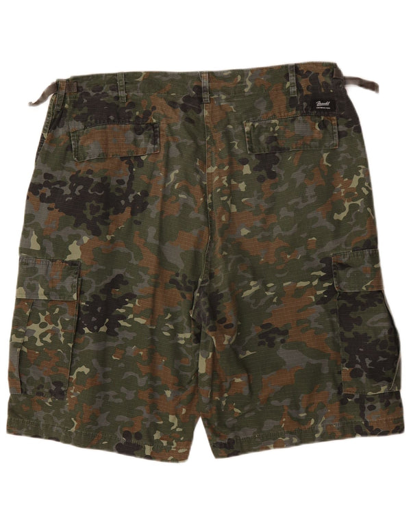 Brandit Mens Cargo Shorts 2XL W42 Khaki Camouflage Cotton